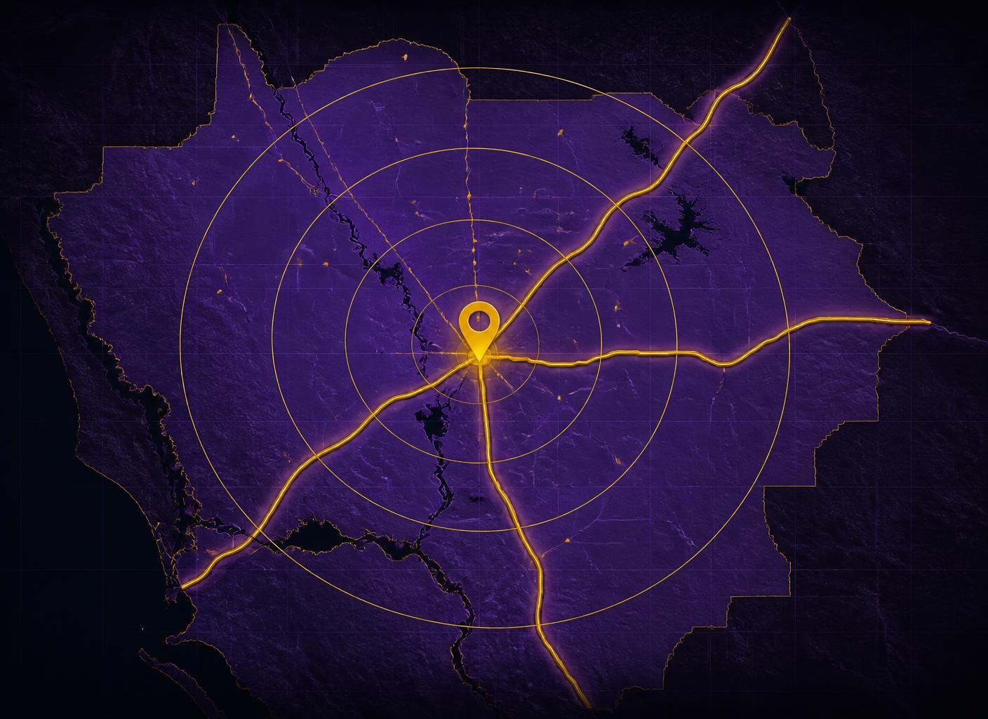 Summit Force Security Group dispatch radius map covering the Greater Sacramento region, with 15, 30 and 50-mile rings around the Sacramento office